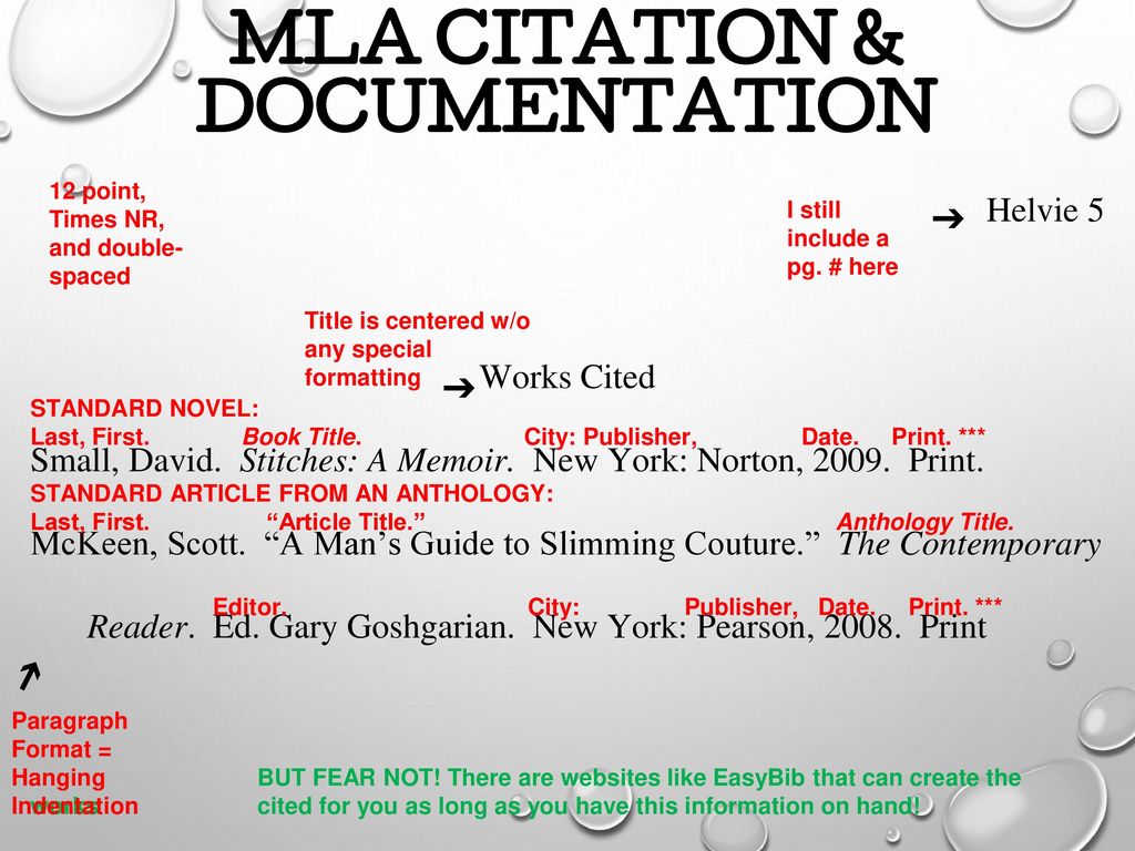 How to on sale cite a memoir